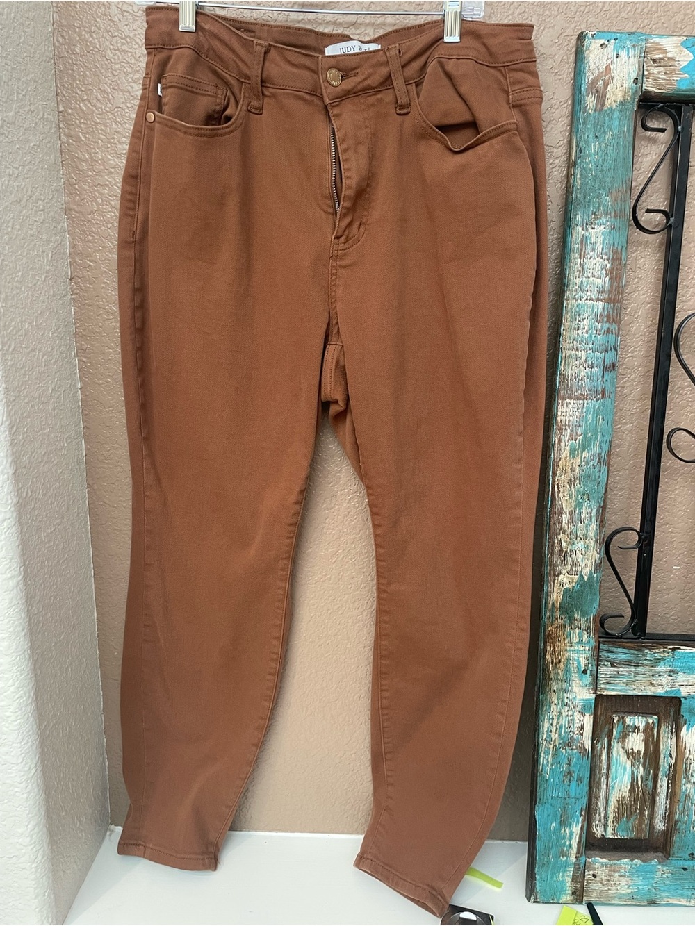 Judy Blue Rust-Tone Skinny High-Rise Jeans
